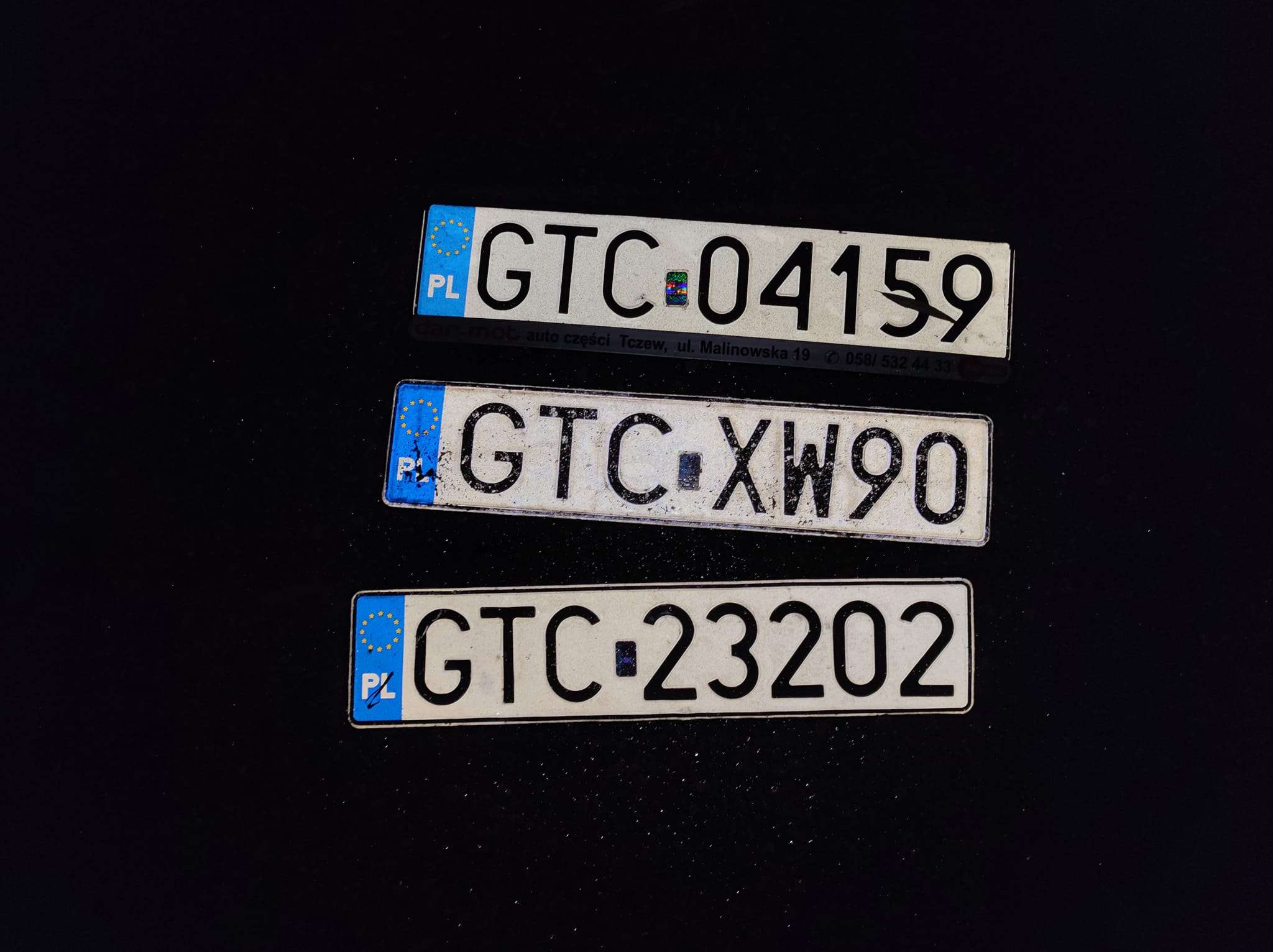 Tablica rejestracyjna GTCXW90
